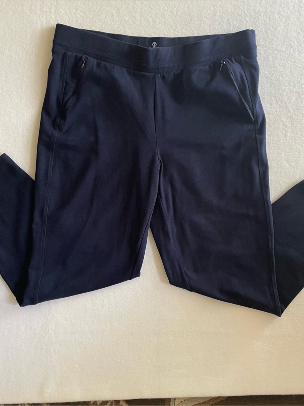 T by Talbots Blue Mid-weight Straight Leg High Rise Lounge Pants Size XL - Picture 2 of 6